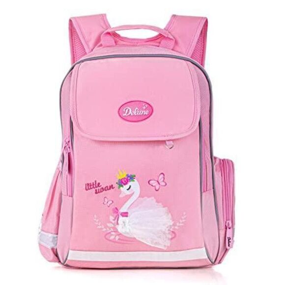 SALE!!! NIB -Kids BACPACK orthopedic European Delune Pink Swan - Picture 1 of 10
